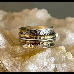 🌟⭐️🌟 Meditation Spinner Sterling Silver Ring